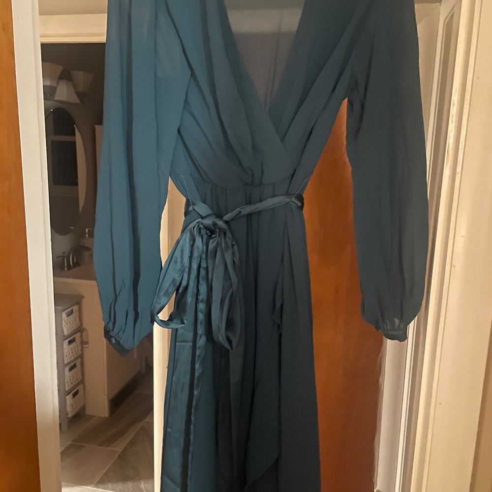 Elegant Teal Women's Dress